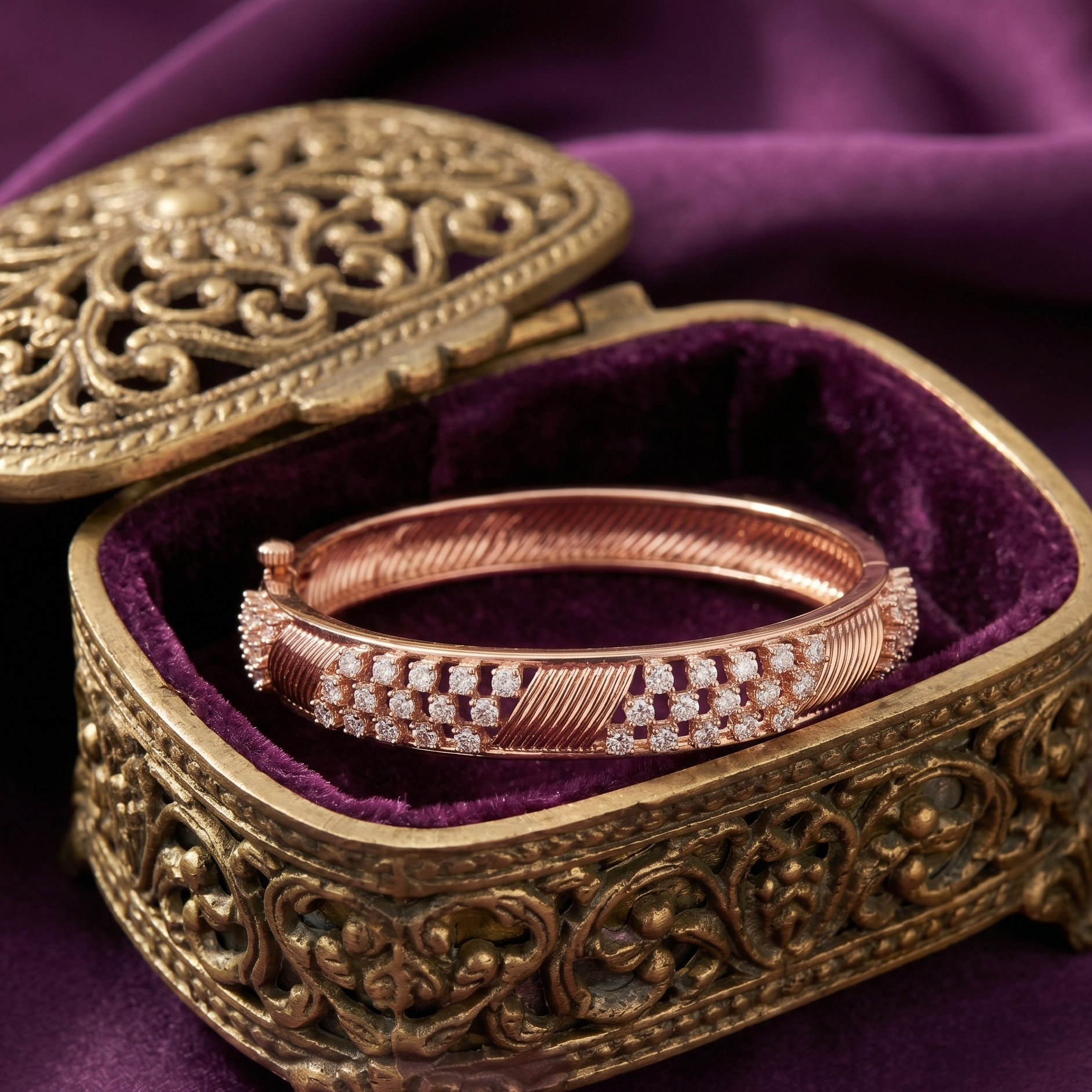 Diamond Crown Bangles
