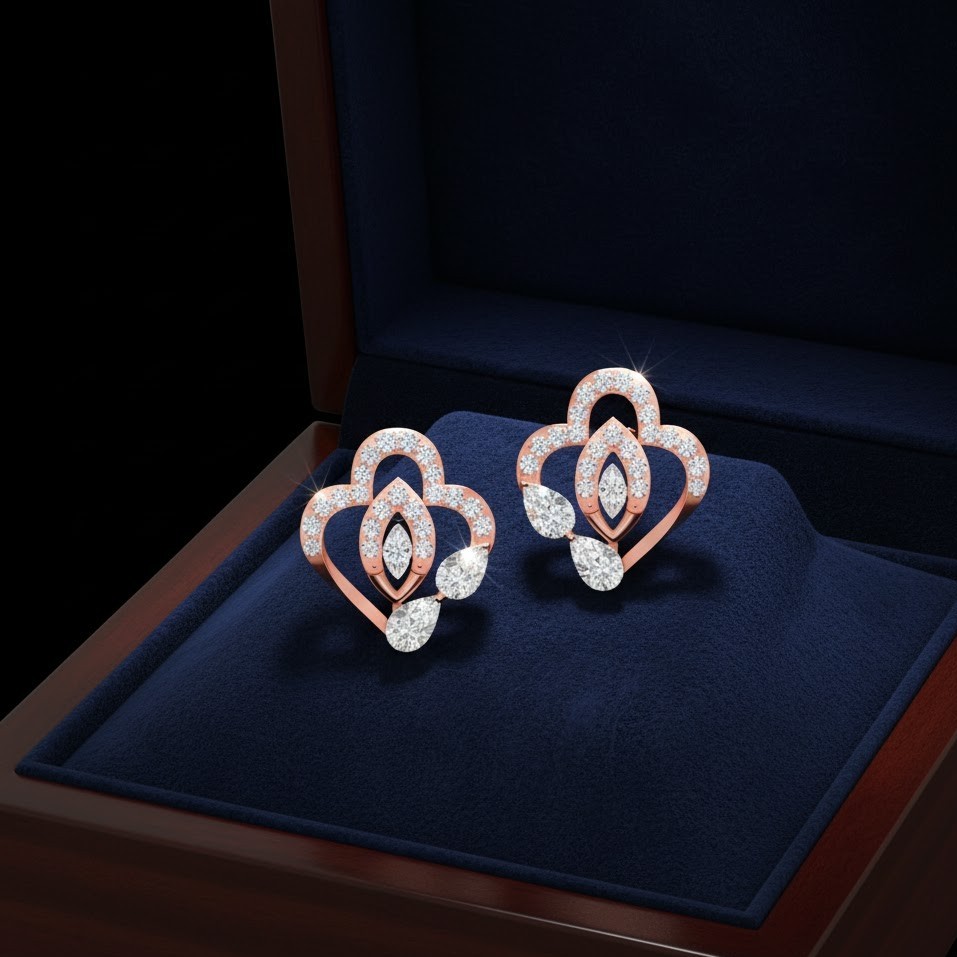 Light Beam Diamond Studs