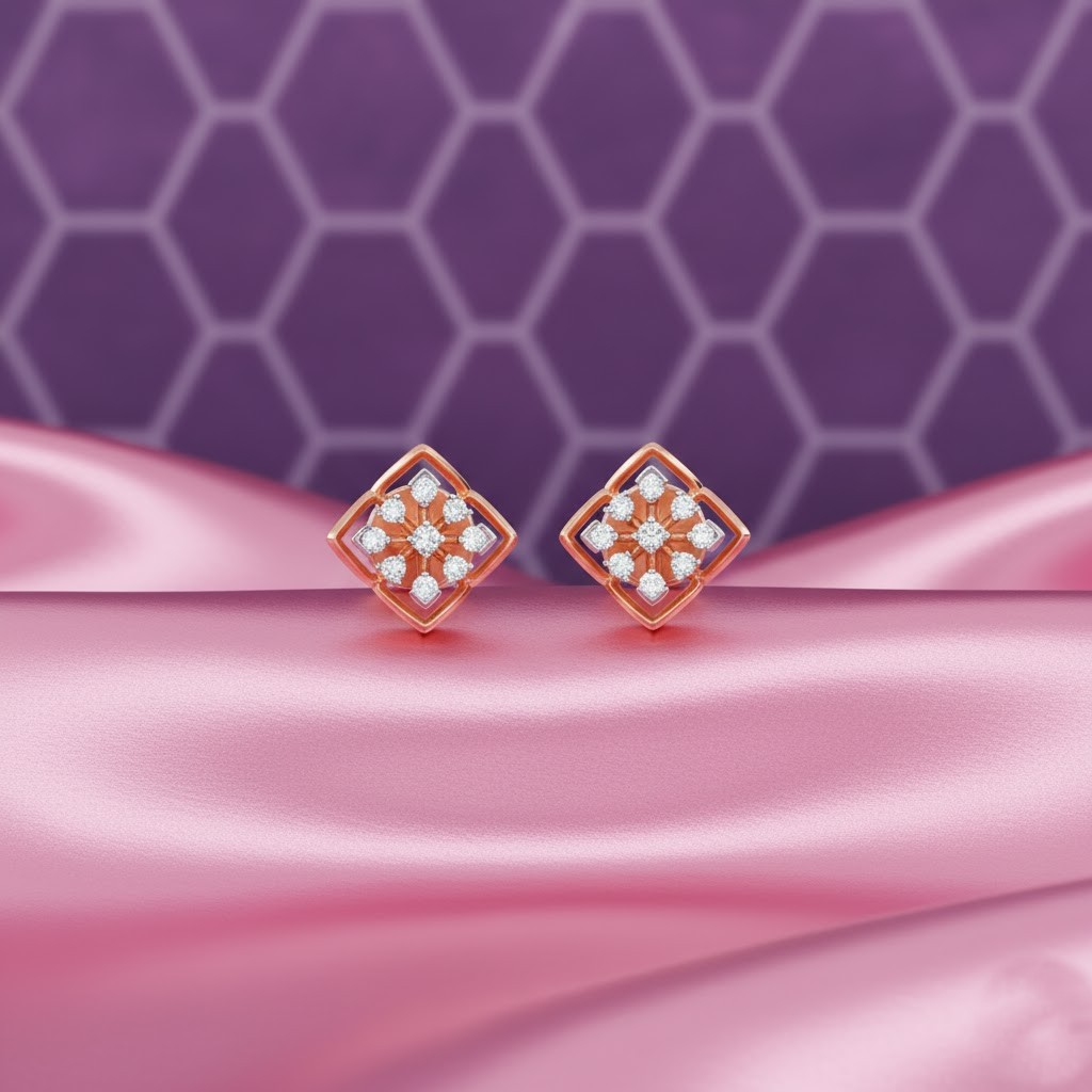 Shining Diamond Stud Earrings