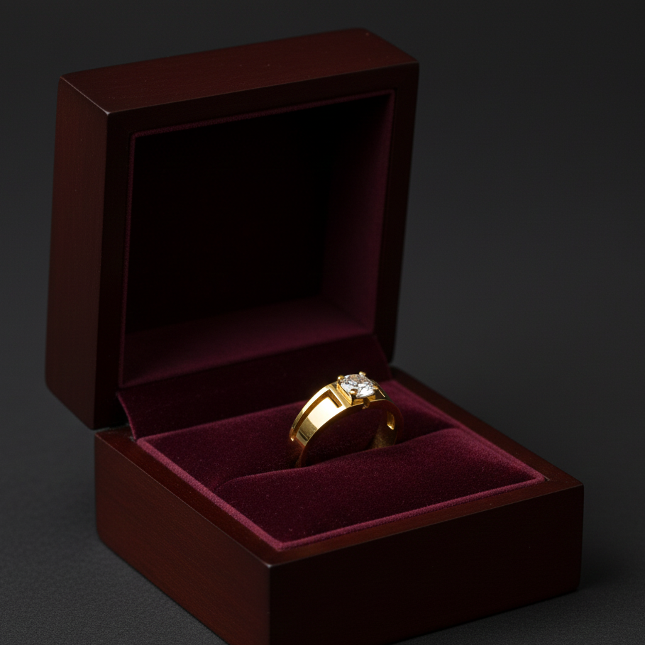 Sovereign Edge Diamond Gents Ring