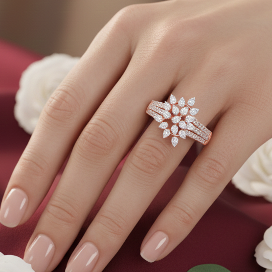 Queens Halo Diamond Ring - 3