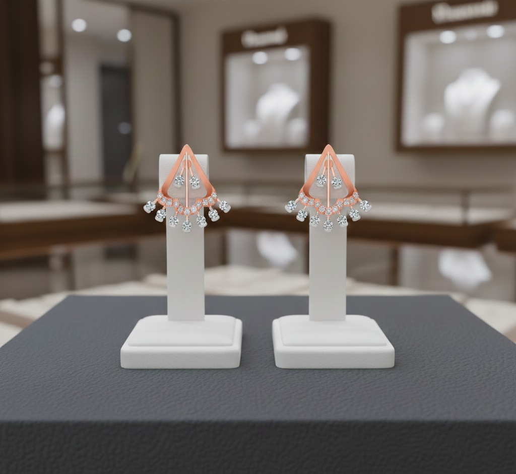 Radiant Diamond Stud Earrings - 3