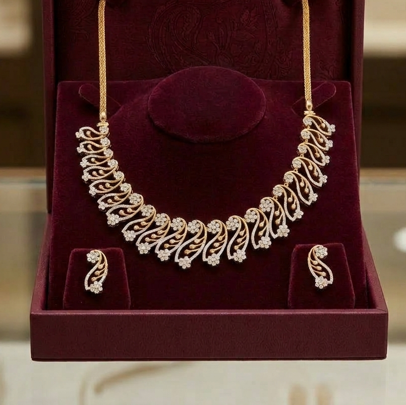 Royal Diamond Aura Necklace Set