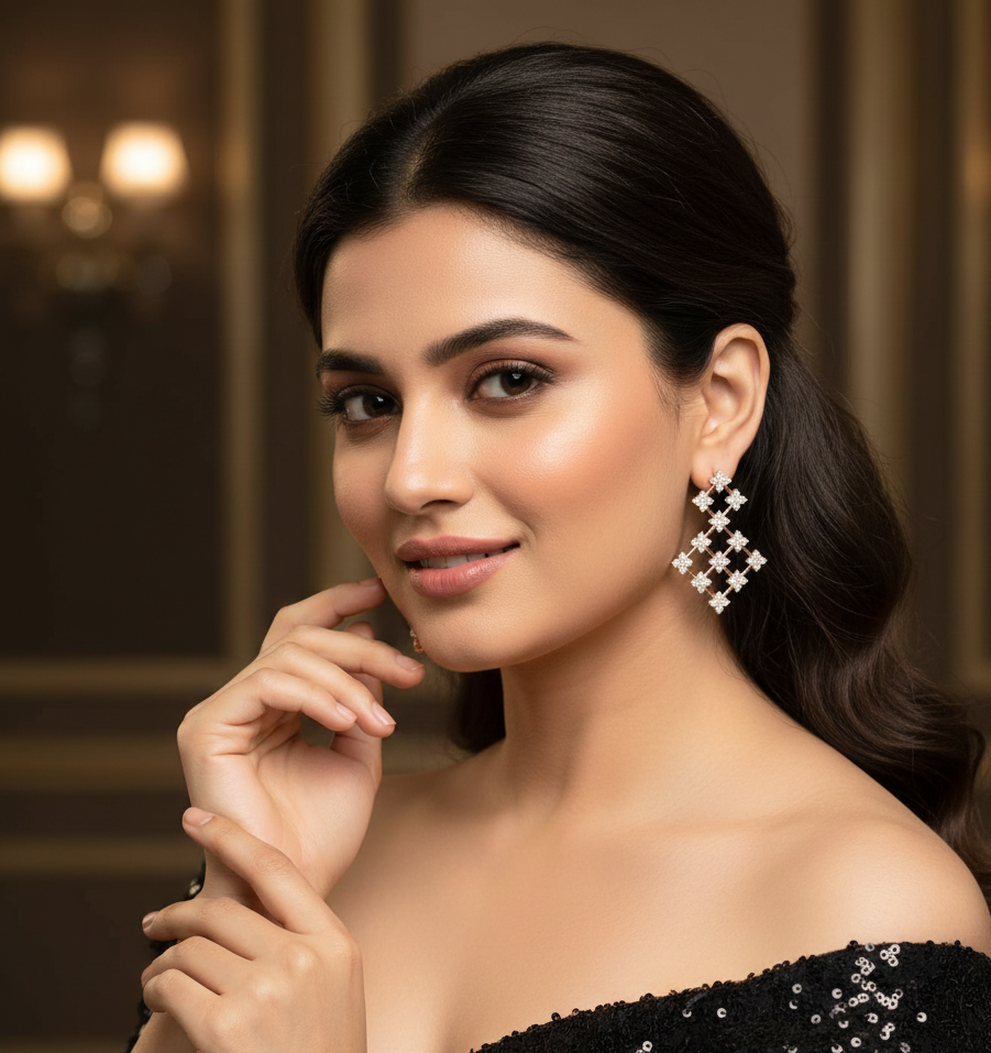Starwhisper Diamond Drop Earrings