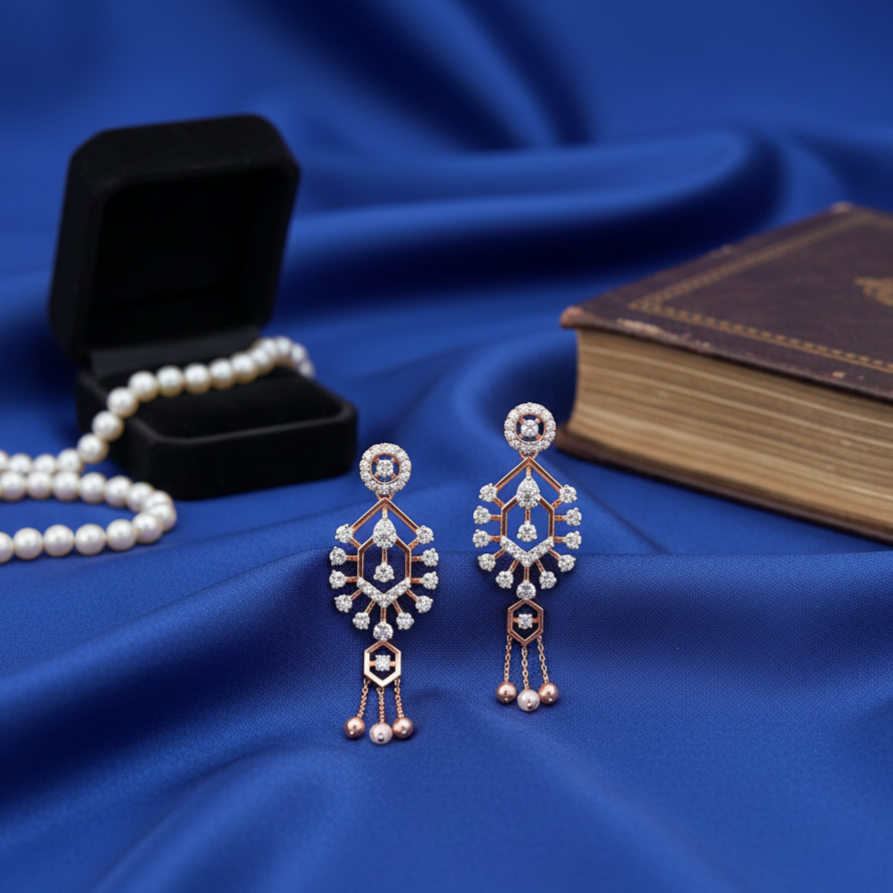 Nyra Luxe Diamond Dangler Earrings