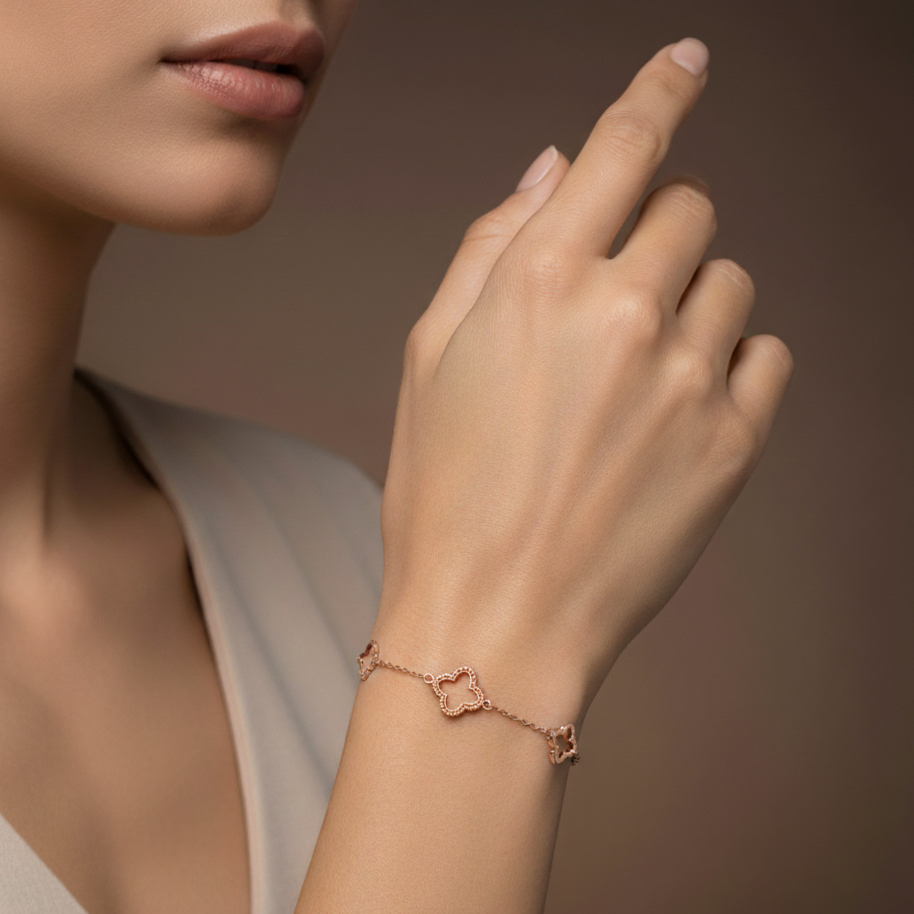 Dazzle Frame Diamond Chain Bracelet - 3