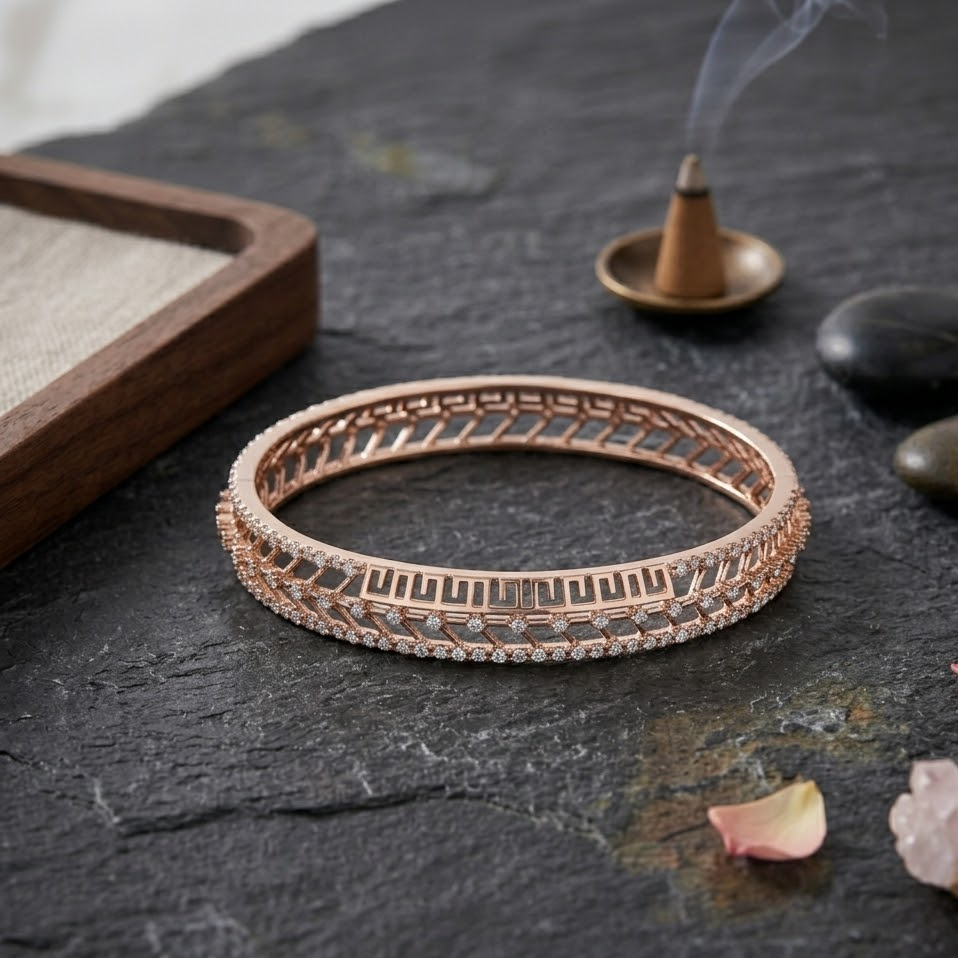 Antique Finish Diamond Bangles