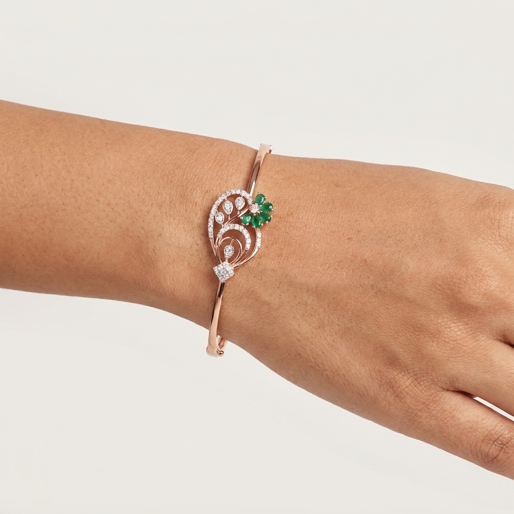 Diamond Charm Link Bracelet