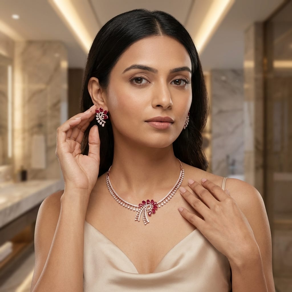 Divine Diamond Luxe Necklace Set - 3