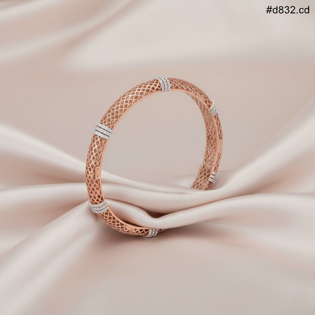 Elysia Entwined Diamond Bangle - 3