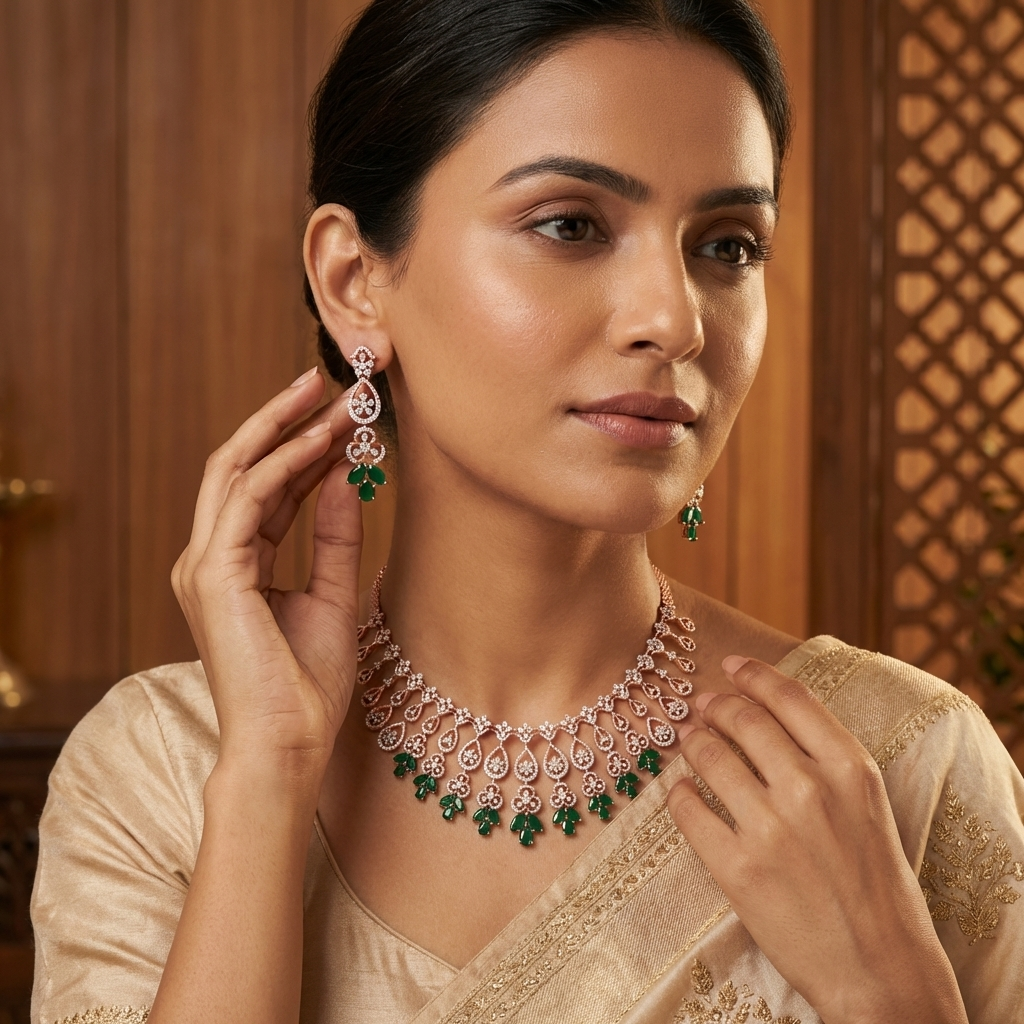 Designer Sparkle Wedding Diamond Set - 3
