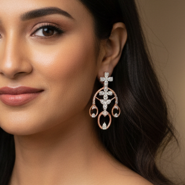 Premium Glow Diamond Dangle Earrings