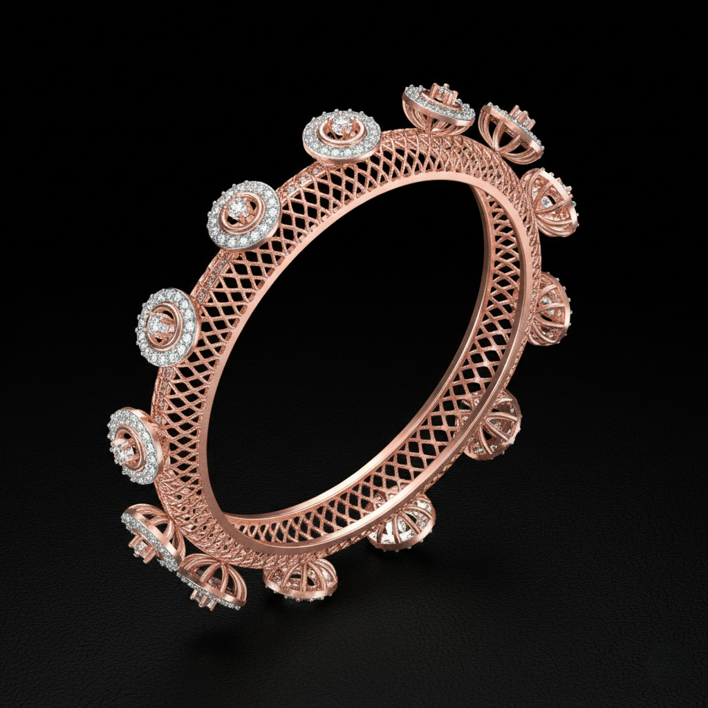 Empress Coronet Diamond Bangle