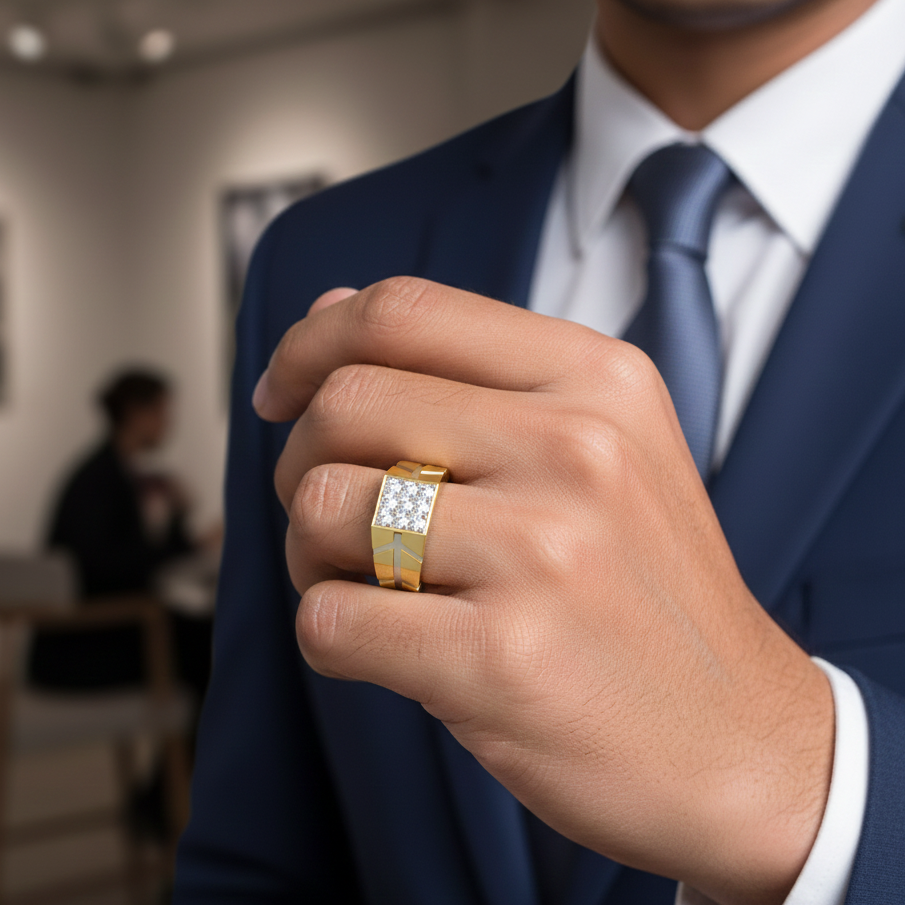 Noble Power Diamond Gents Ring