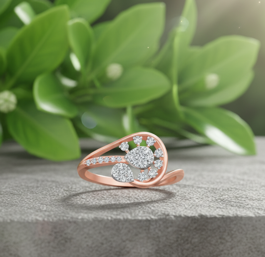 Elora Swirl Bypass Ring