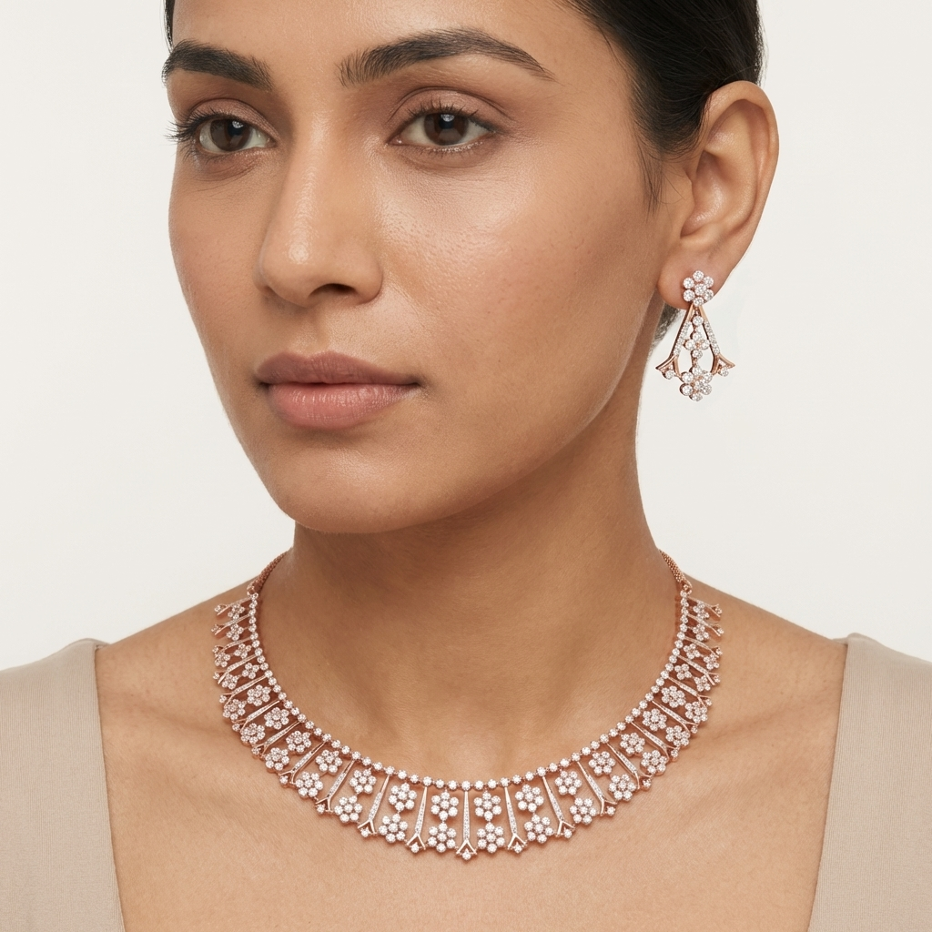 Supreme Diamond Shine Necklace Set