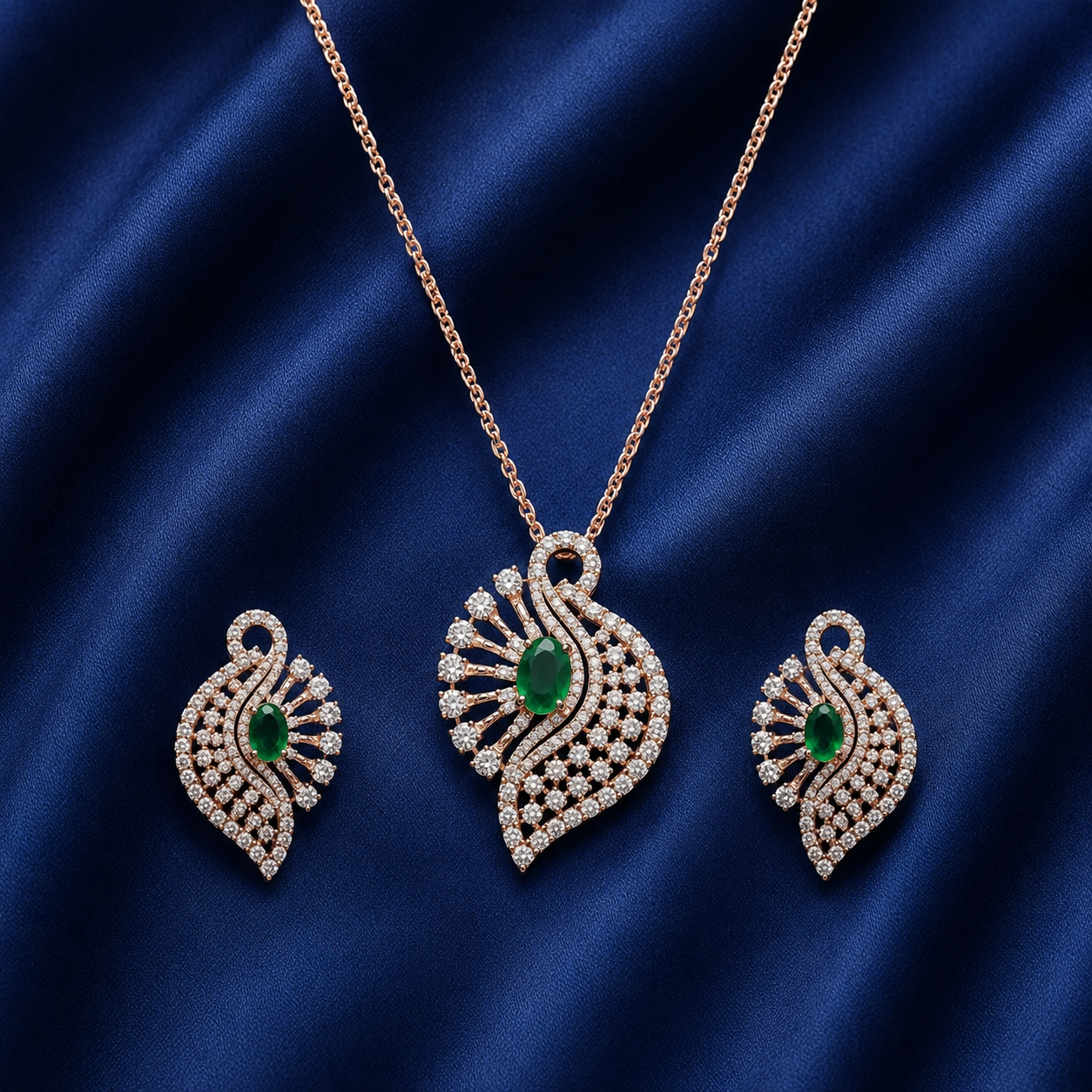 Infinity Shine Diamond Pendant Set - 3