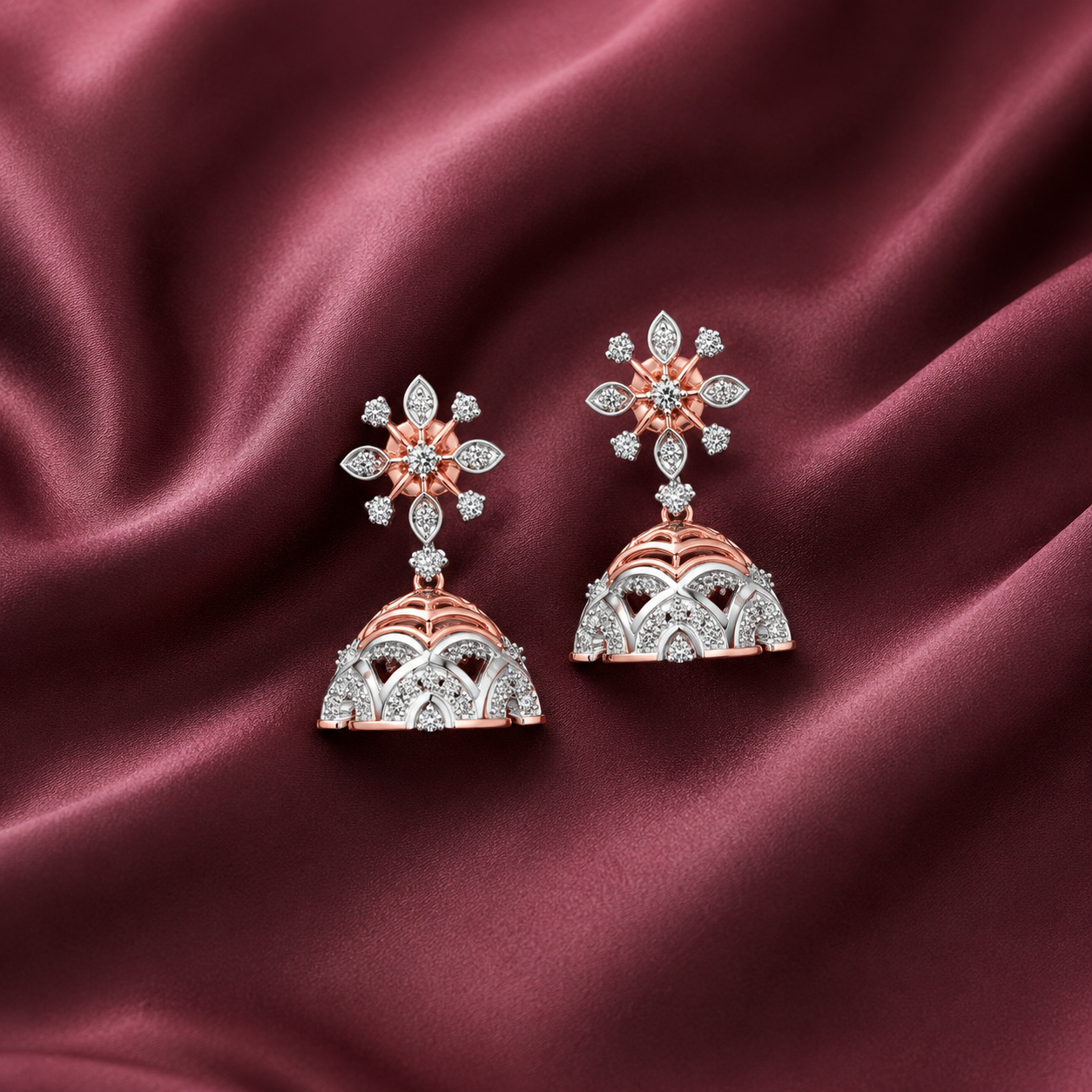 Signature Elegant Diamond Jhumkis