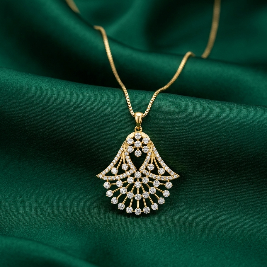 Diamond Blossom Whisper Pendant