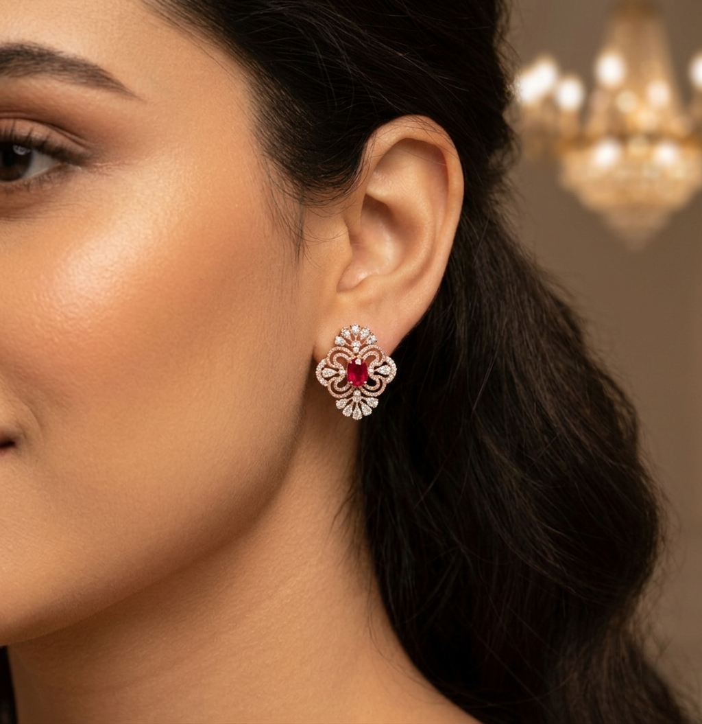Diamond Reflection Earrings - 5