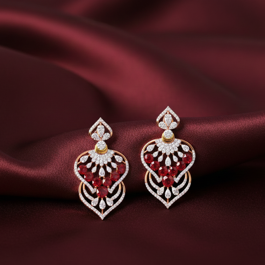 Luxe Spark Diamond Drop Earrings - 3