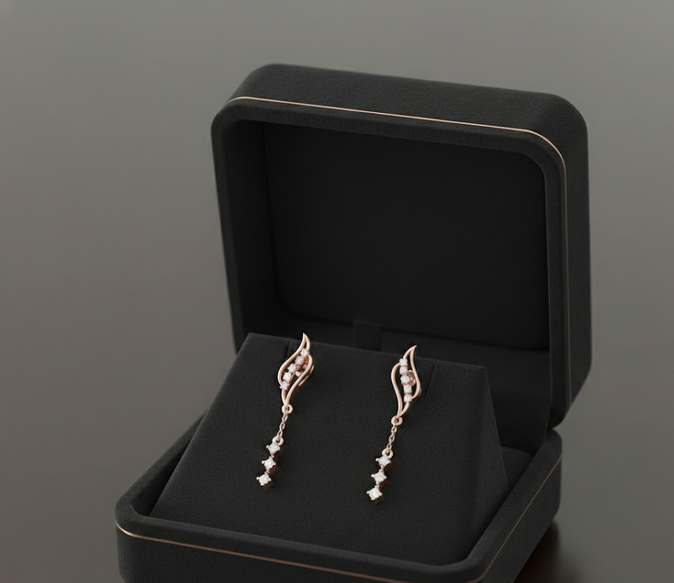 Lavique Grace Diamond Dangler Earrings
