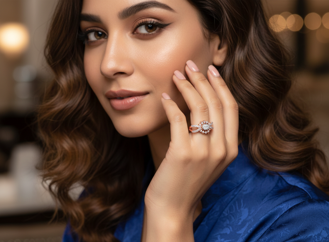 Queenly Aura Diamond Ladies Ring