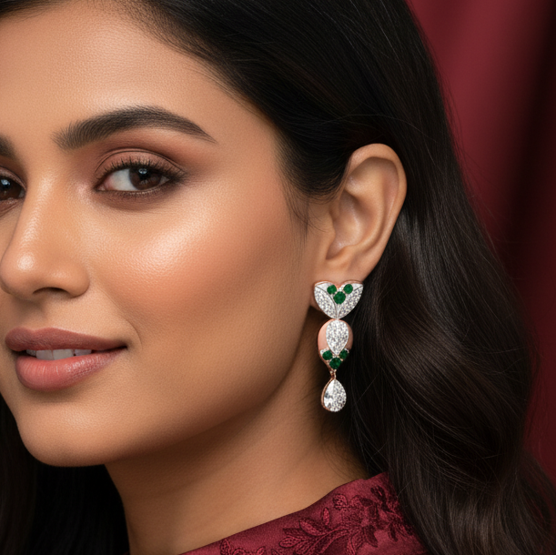 Dazzle Trail Diamond Dangler Earrings - 3