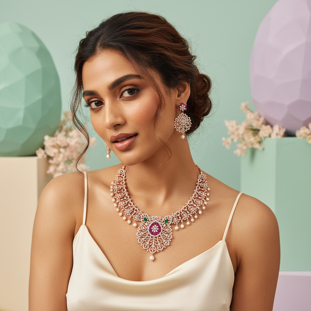 Signature Diamond Classic Necklace Set - 4