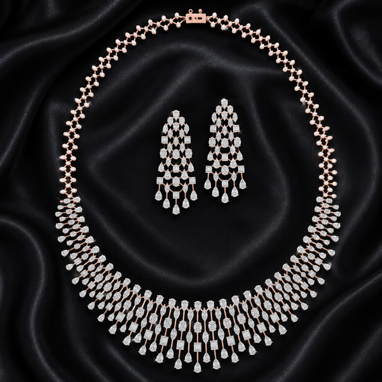 Bridal Luxe Diamond Necklace Set