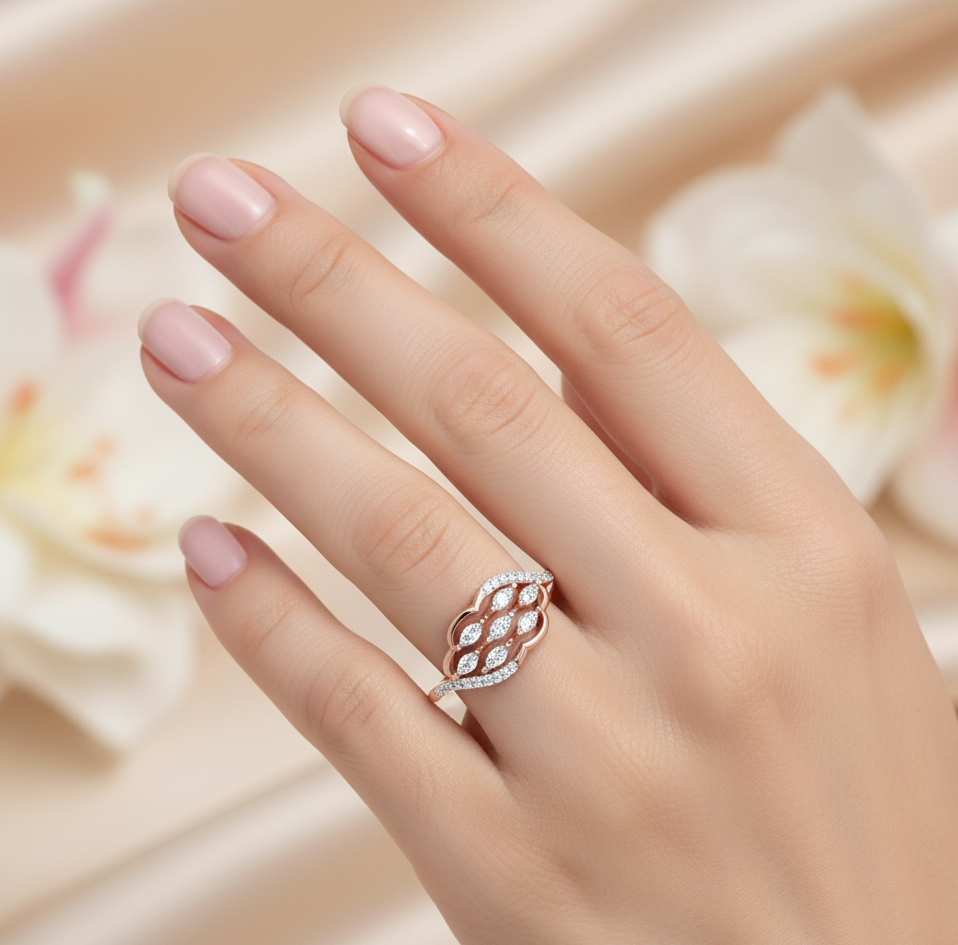 The Serene Wave Ring