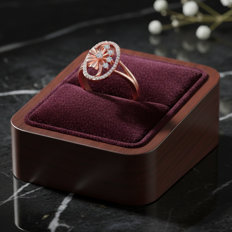 Diamond Royal Aura Crest Ring