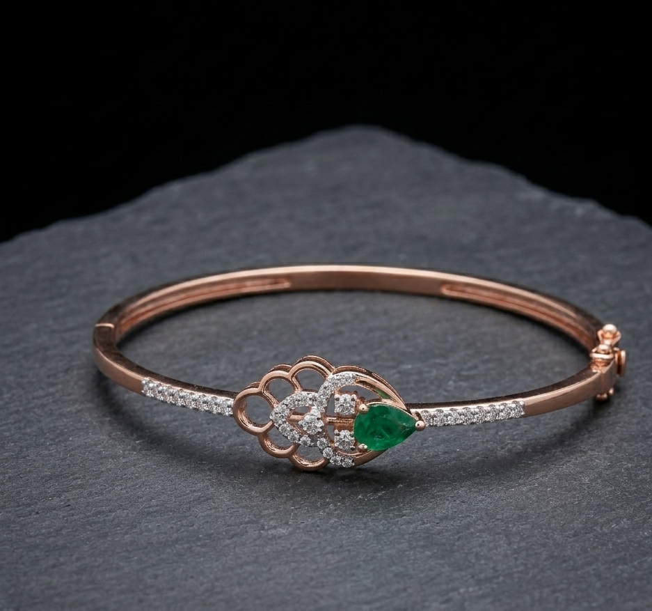 Diamond Bangle Bracelet - 6