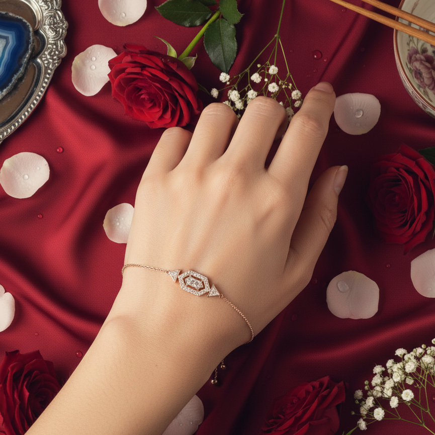Opal Shine Diamond Chain Bracelet