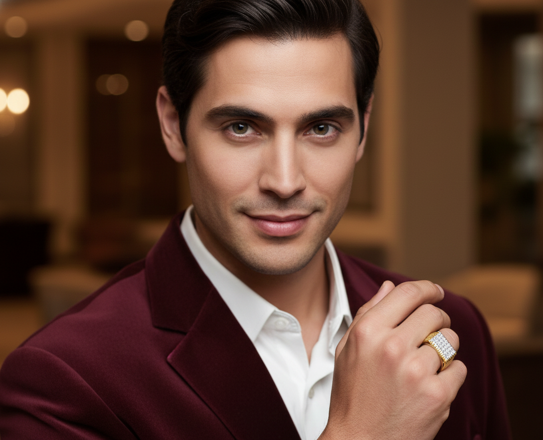 Premium Radiance Diamond Gents Ring
