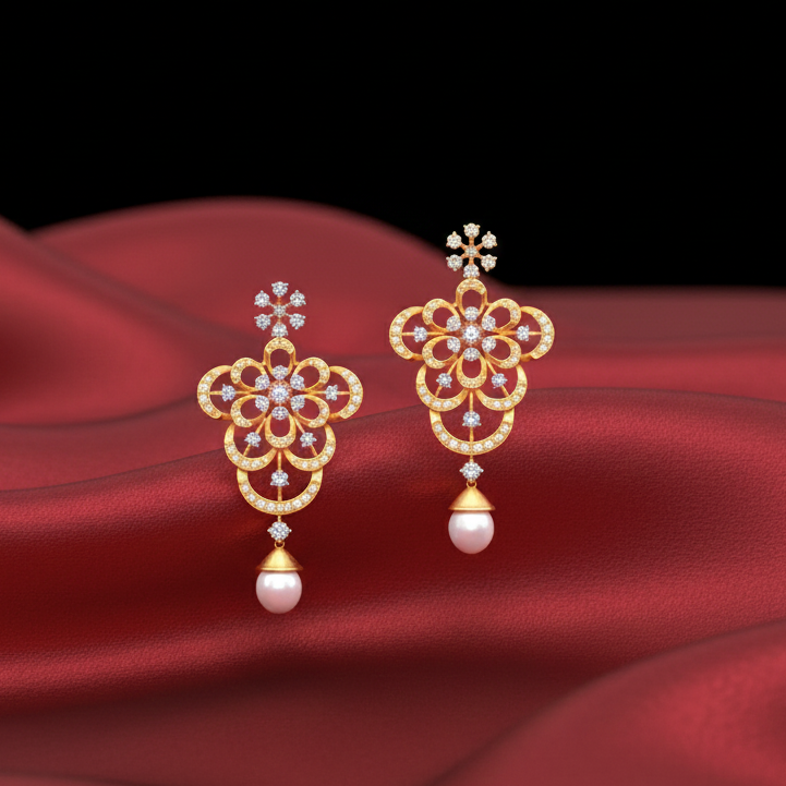 Premium Cut Diamond Drop Earrings