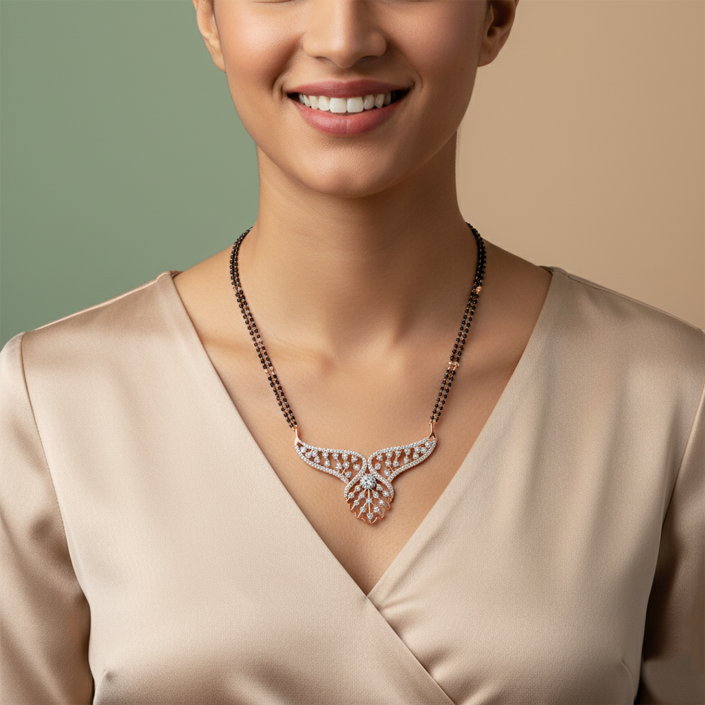 Traditional Gold Diamond Tanmaniya for Weddings