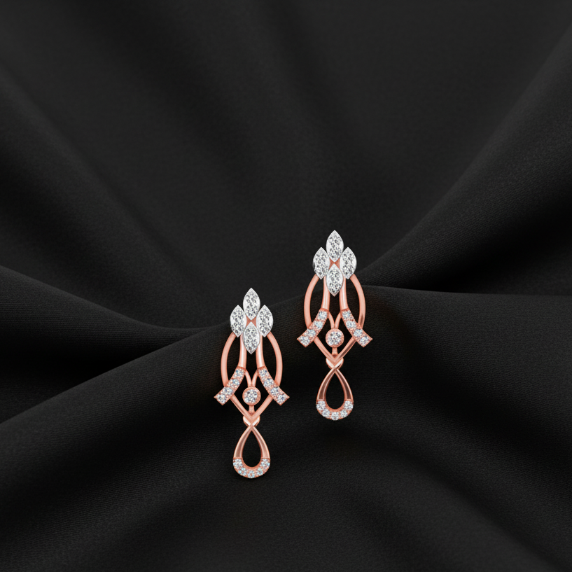 Premium Elegant Diamond Dangler Earrings
