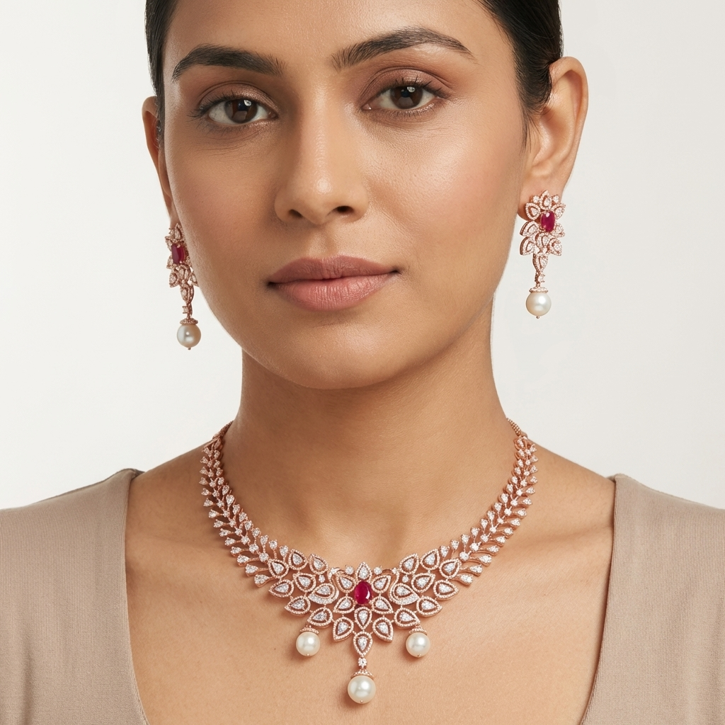 Timeless Diamond Elegance Necklace Set - 4