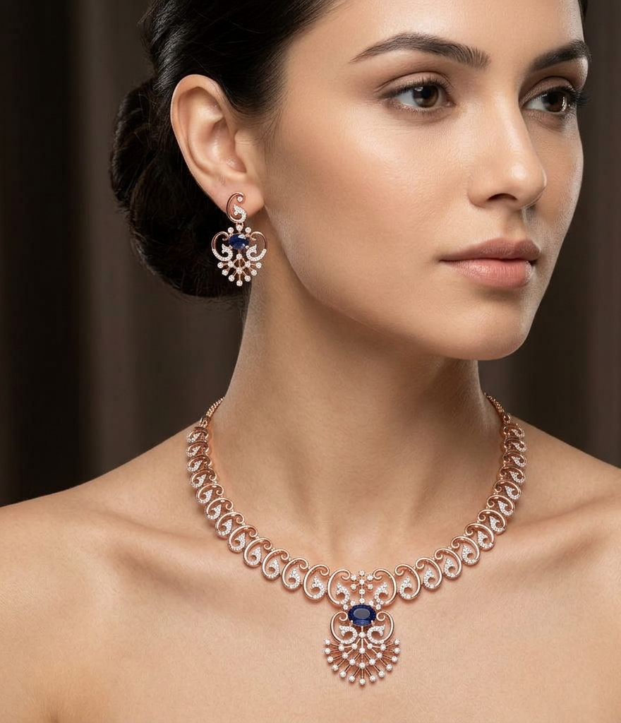 Infinity Diamond Elegance Necklace Set