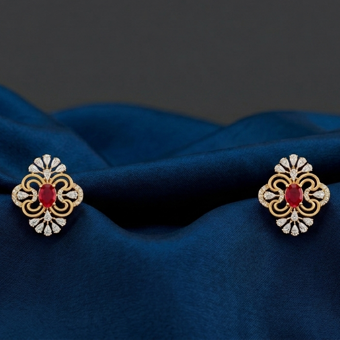 Diamond Reflection Earrings - 4