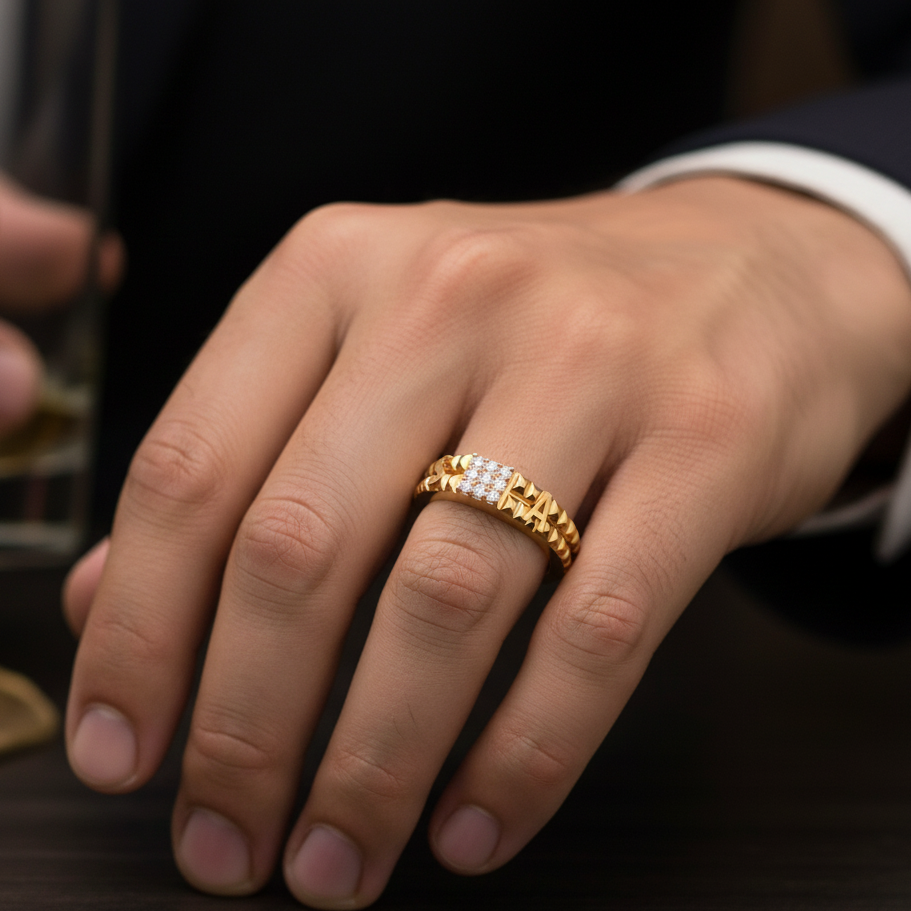 Signature Power Diamond Gents Ring - 5
