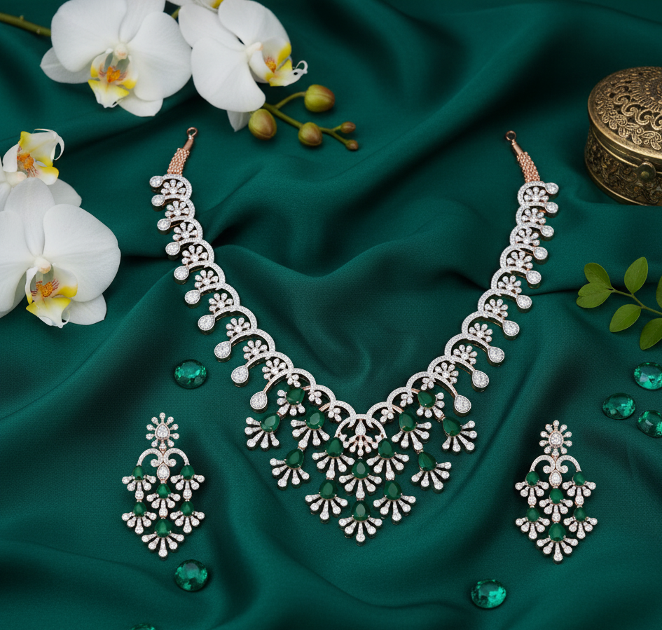 Royal Aura Diamond Necklace for Celebrations - 3