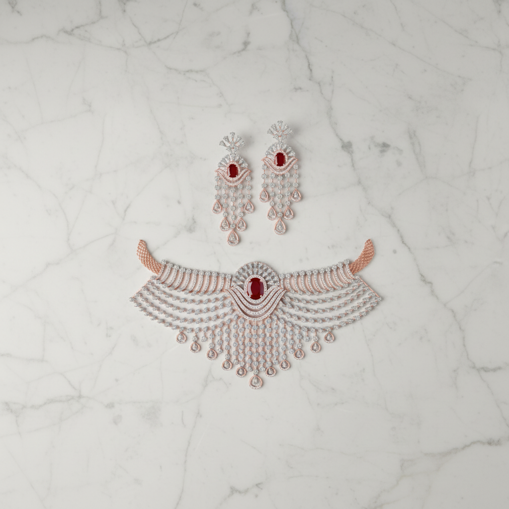 Classic Glow Bridal Diamond Necklace