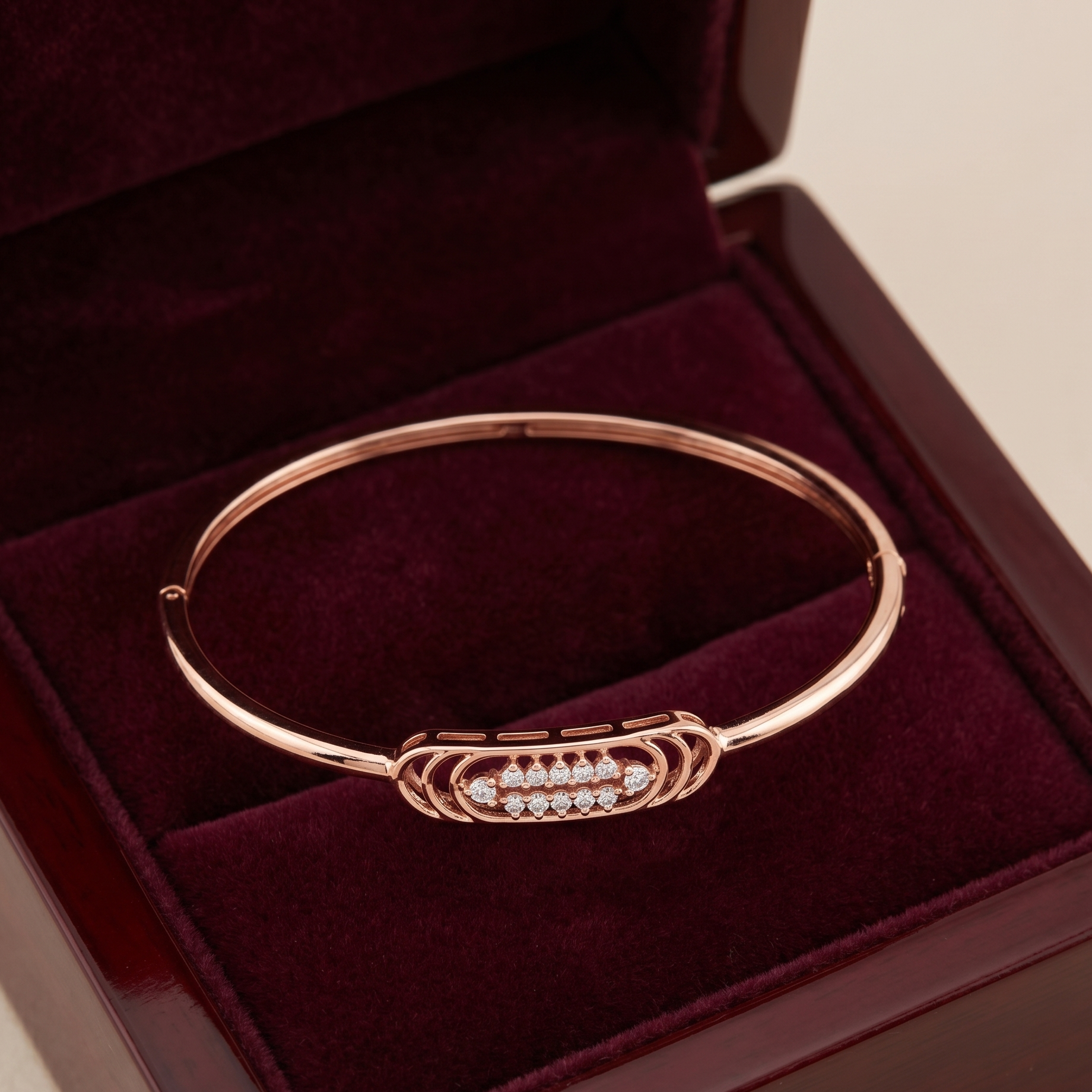 Diamond Fine Cushion Bracelet