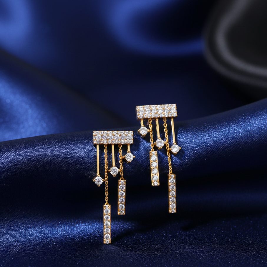 Sparkle Shine Diamond Dangler Earrings