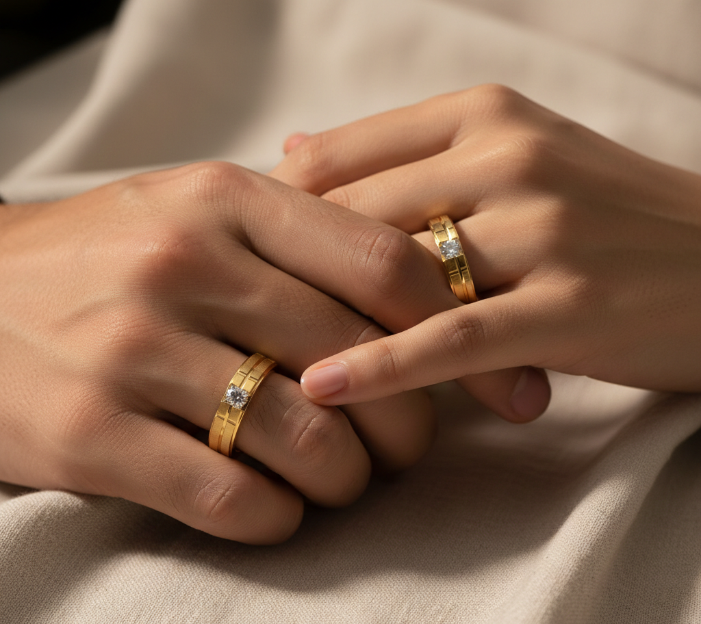 Sleek Diamond Couple Band