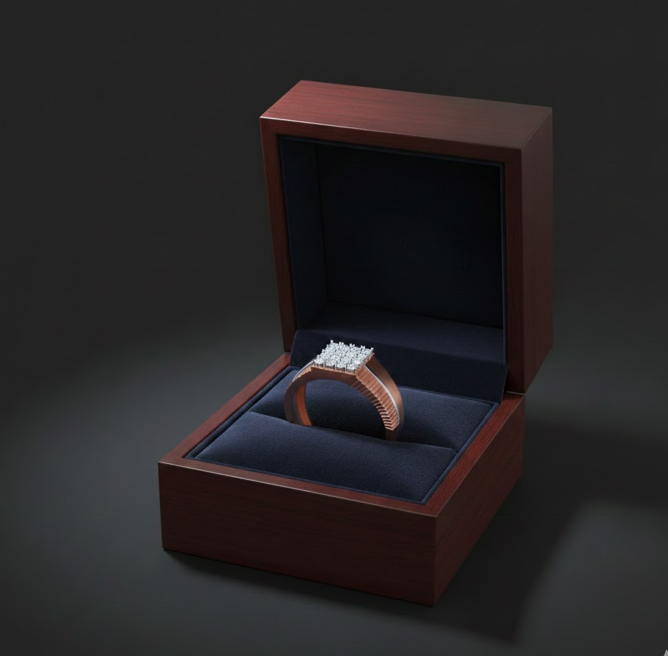 Elegant Classic Diamond Gents Ring
