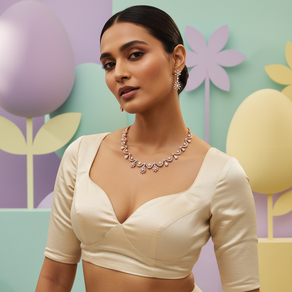 Classic Diamond Luxe Necklace Set - 3