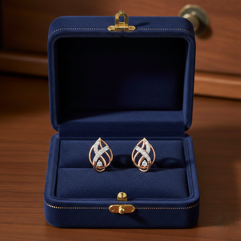 Regal Glow Diamond Stud Earrings